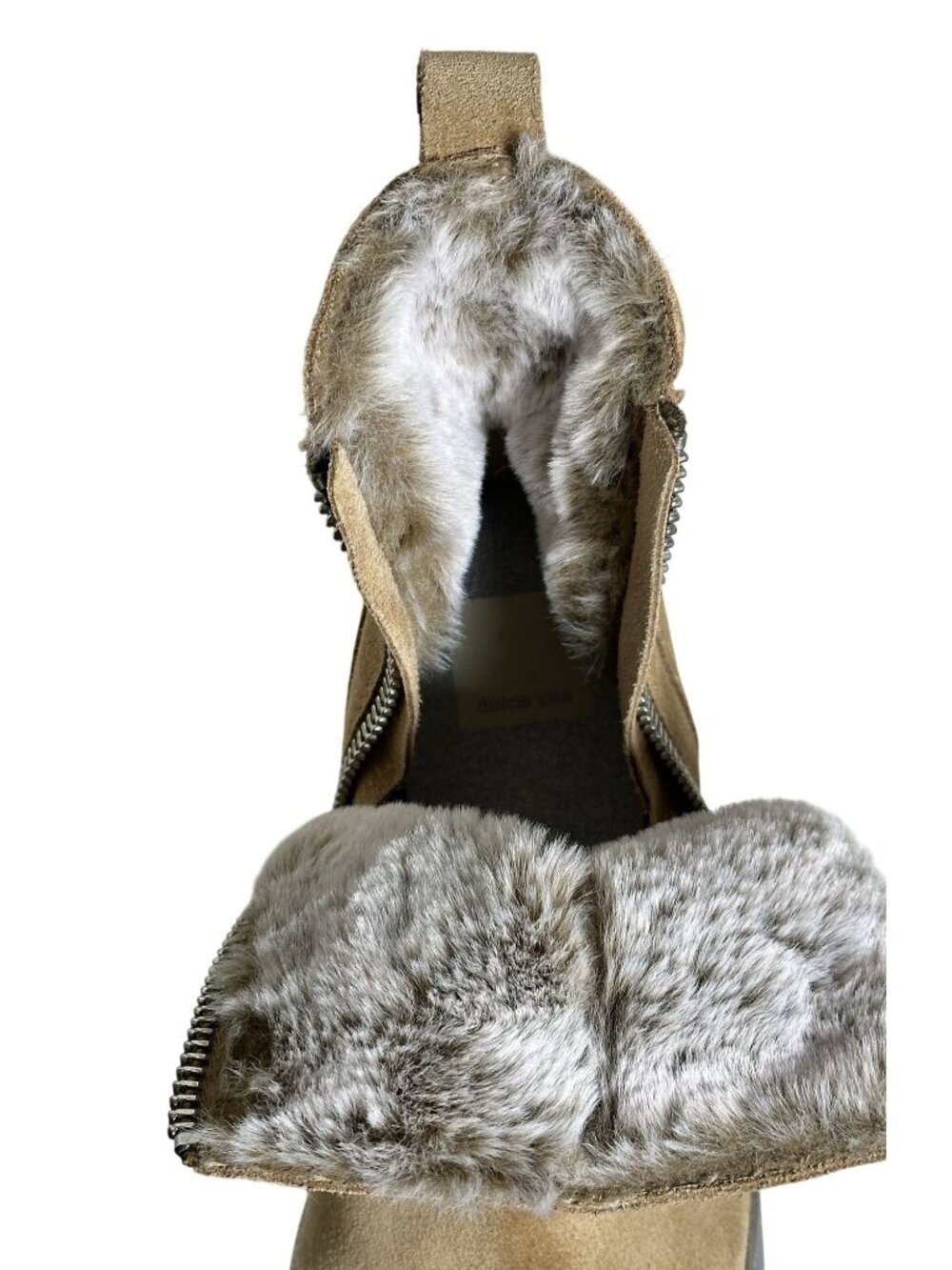 Dolce Vita womens Zelma Sneaker, Cashew 8 US Fur Lined Double Zip Ankle Boots - Picture 6 of 9